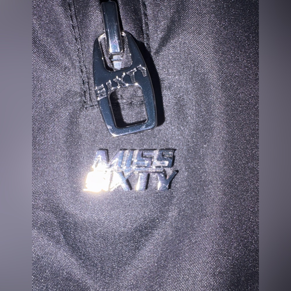 M60 Miss Sixty Black Hooded Trench Coat Jacket Belted Size S - Picture 8 of 14